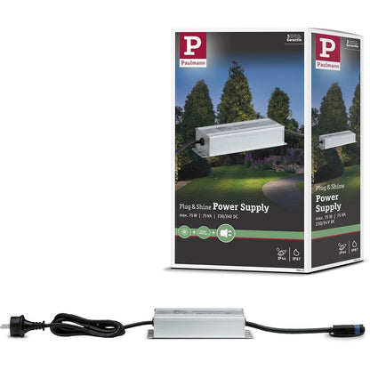 183512 - PAULMANN Sistemi i Ndriçimit Plug&Shine Transformer 75 W, Argjend, Kod i Produktit: 98849