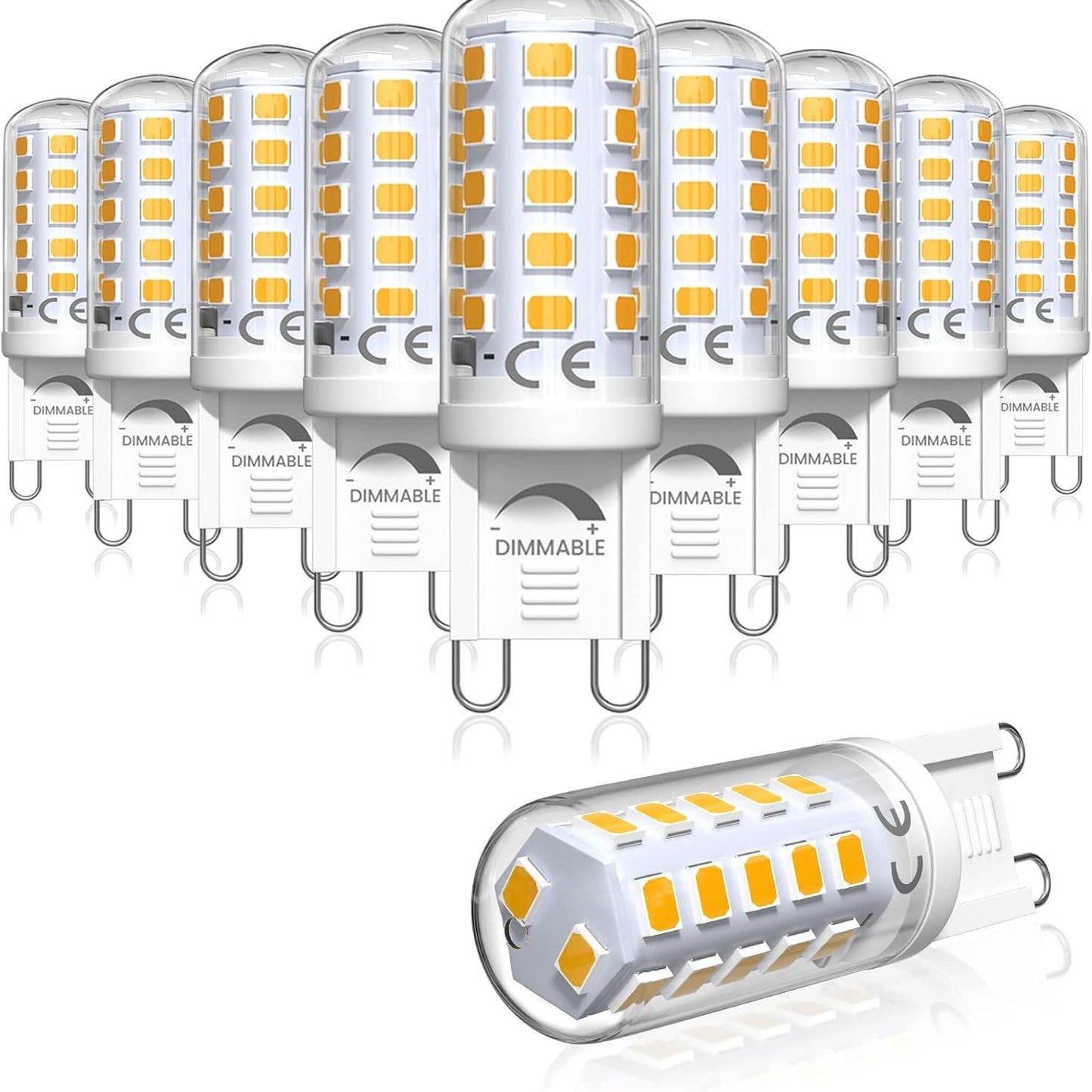 215100 - BONLUX Llampë LED G9 me errësim, e bardhë e ngrohtë 2700K, 4W ekuivalente me llambë halogjene 40W, bazë G9, pako me 10 copë