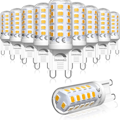 215100 - BONLUX Llampë LED G9 me errësim, e bardhë e ngrohtë 2700K, 4W ekuivalente me llambë halogjene 40W, bazë G9, pako me 10 copë