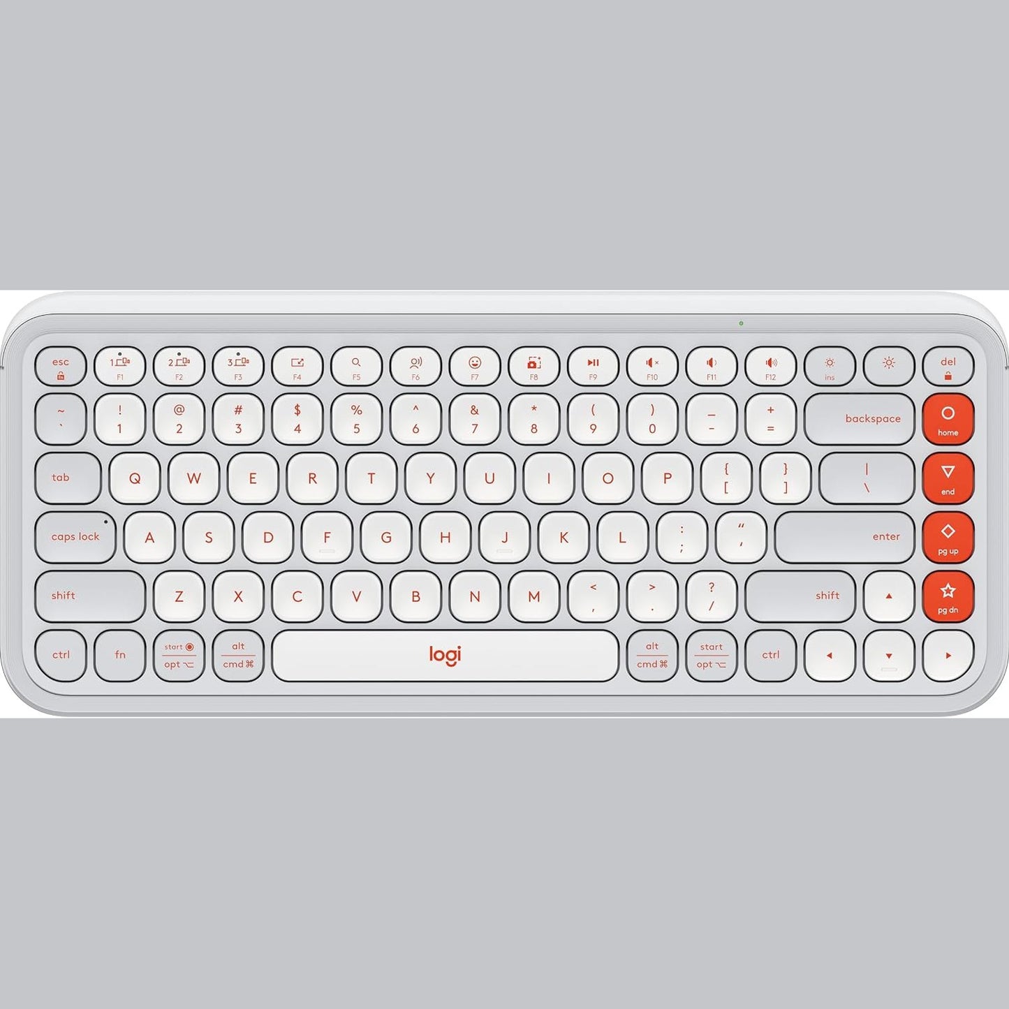 273090 - LOGITECH Tastierë pa tel me Bluetooth POP ICON Keys, shkrim i rehatshëm, taste të programueshme, ndërrim i lehtë midis deri në 3 pajisjeve, për laptop, tablet, PC, Paraqitje gjermane QWERTZ - e bardhë