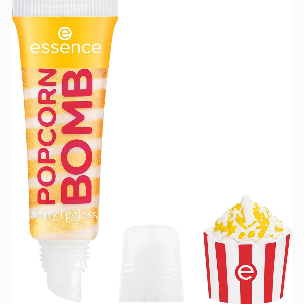 298818 - essence shkëlqyes buzësh POPCORN BOMB, Nr. 01 - 10 ml - Vegan, pa parabene