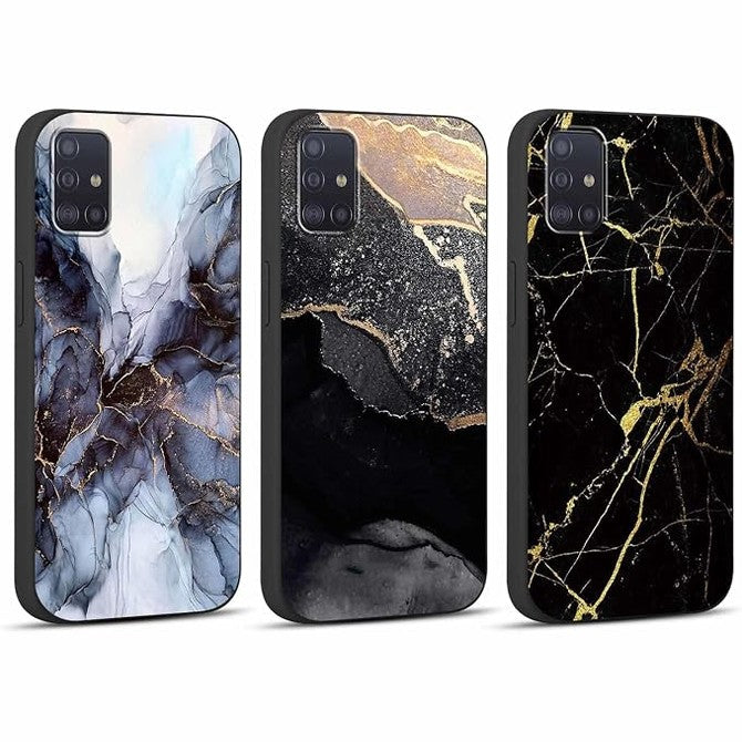 267351 - FOONARY Mbrojtëse për Samsung Galaxy A54 5G 6.4", 3 copë, silikon ultra i hollë, rezistente ndaj goditjeve, mermer 02