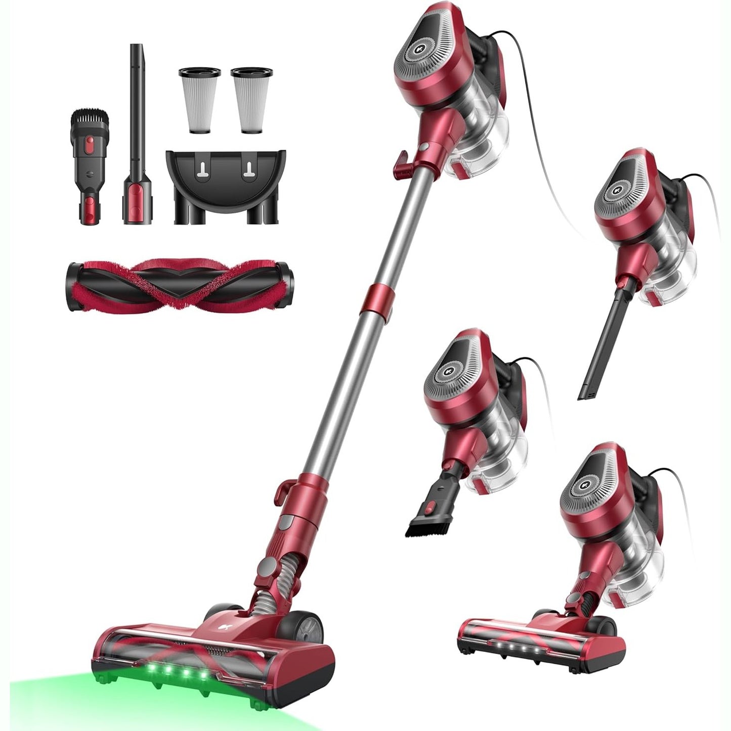 250067 - VEXILAR Fshesë me korrent C8 me kabllo, Thithje e fuqishme 60KPa/600W, Kabllo 7 metra, Fshesë 3-në-1, Kosh plehrash 1.5L, Fshesë vertikale për qime kafshësh shtëpiake/qilima/dysheme/makinë