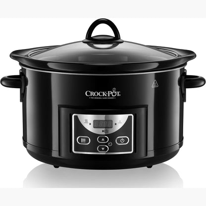 162189 - TEFAL Tenxhere e Ngadaltë, Kapaciteti 4.7L, e Përshtatshme për 6 Persona, Fikje Automatike, 2 Gatime, Funksioni i Ruajtjes së Nxehtësisë Automatik, 220W, Materiali Qeramik, Ngjyra e Zezë