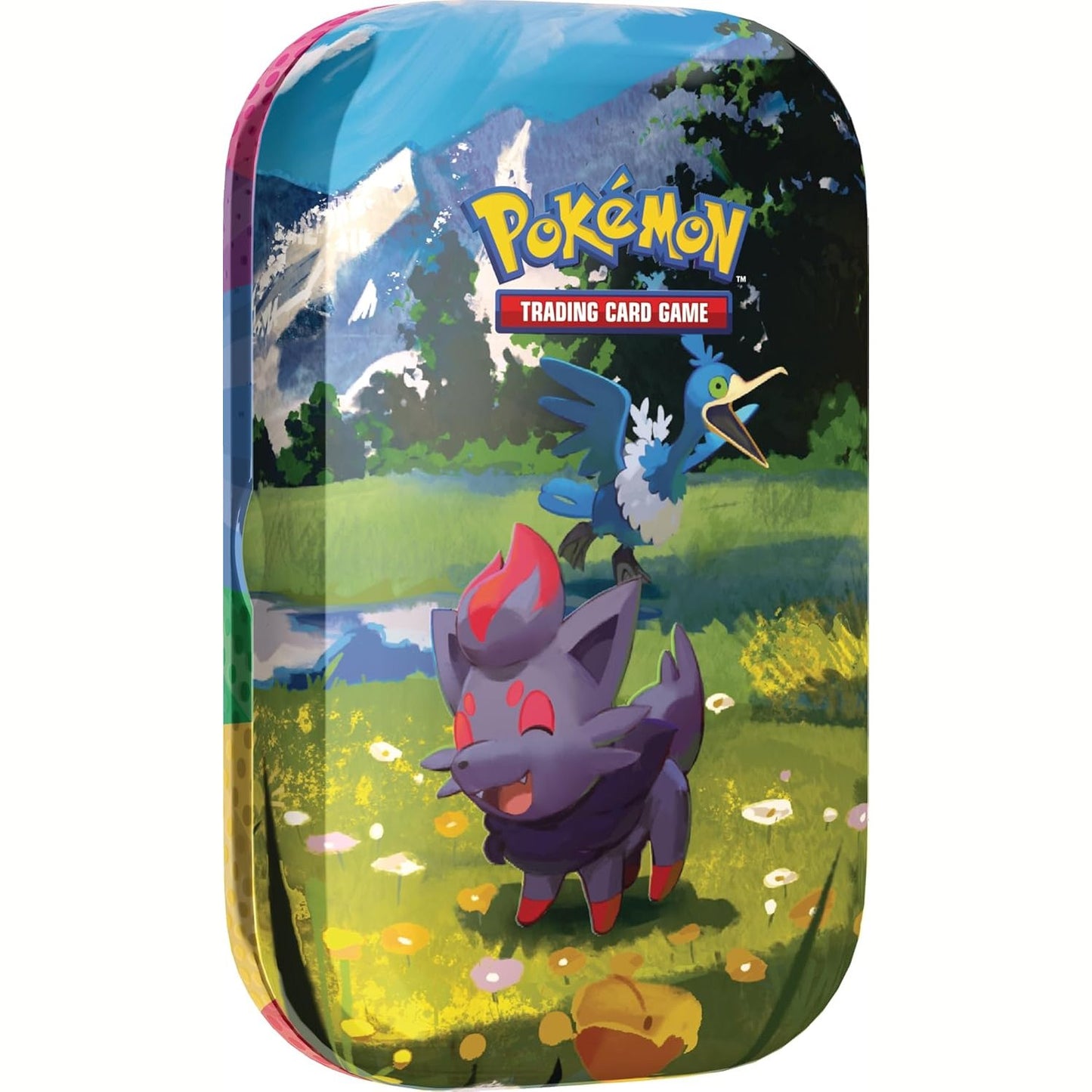 141535 - Pokémon: Mega Evolution Mini Box - Transcendent Heroes - Zorua dhe Nigosier (1 fletë me stikera, 1 kartë arti dhe 2 pako përforcuese)