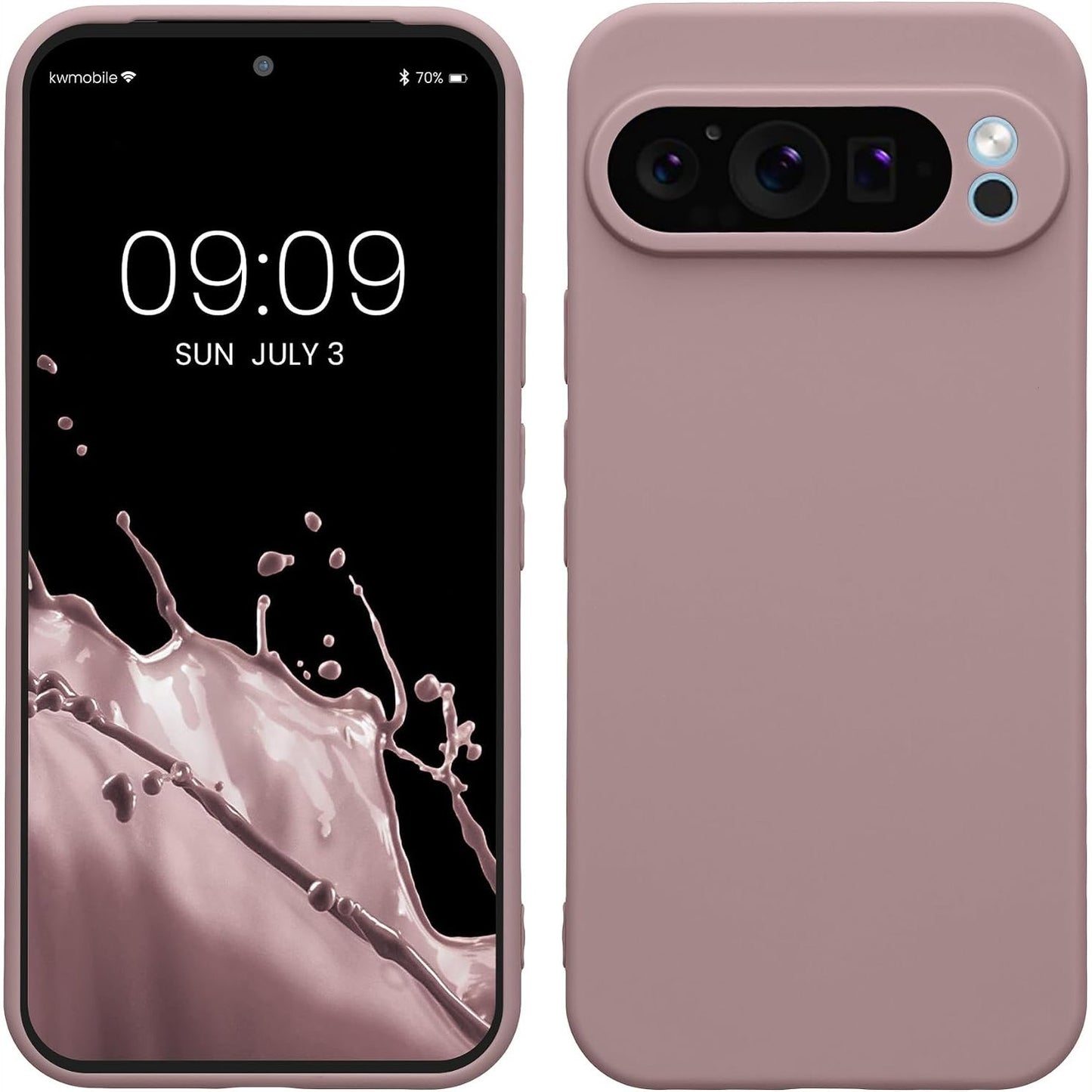 269619 - kwmobile Mbrojtëse për Google Pixel 9 Pro XL - Mbrojtëse prej silikoni të butë - Ngjyrë jargavani nudo