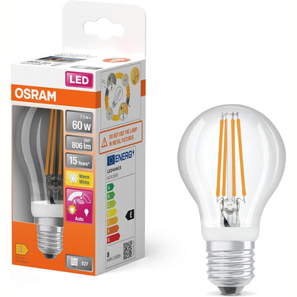 262881 - OSRAM Llambë LED Star+ me Sensor Lëvizjeje, Bazë E27, E Bardhë e Ngrohtë (2700K), 806 Lumen, Zëvendësuese 60W - Pako me 1 Ilumite