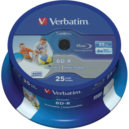 299750 - VERBATIM DataLife BD-R 25GB 6x i gjerë me bojë, i printueshëm me bojë, 25er me spindel