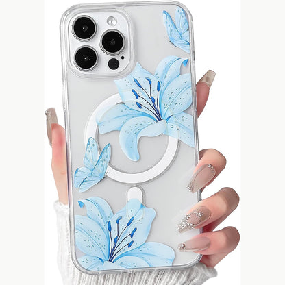 305438 - NITITOP Mbështjellëse magnetike për iPhone 13 Pro me ngjyrë zambaku, blu