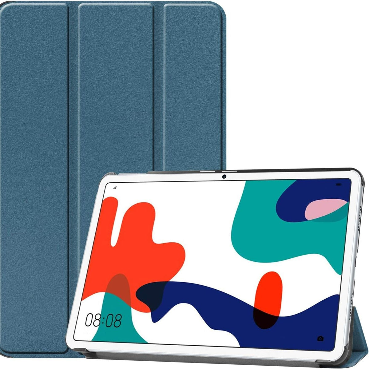 296117 - LOBWERK Mbrojtëse për tablet për Huawei Mate Pad BAH3-AL00 BAH3-W09, 10.4 inç, me funksion mbështetëse dhe funksion automatik gjumi/zgjim, ngjyrë jeshile e errët