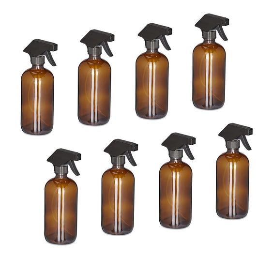 204996 - RELAXDAYS Set Shishe Sprej Qelqi me 8 copë, Kapacitet 500 ml, Për Mjegull & Rrjedhje, Përdorë për Kujdesin e Flokëve, Pastrimin & Kujdesin e Bimëve, Ngjyrë Kafe