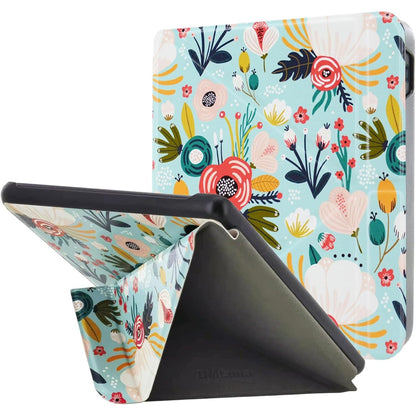 274699 - DMLUNA Mbrojtëse për Kobo Libra Colour 7" (Modeli N428 2024) - Mbrojtëse e lehtë prej lëkure PU premium me mbështetëse automatike për gjumë/zgjim, me lule