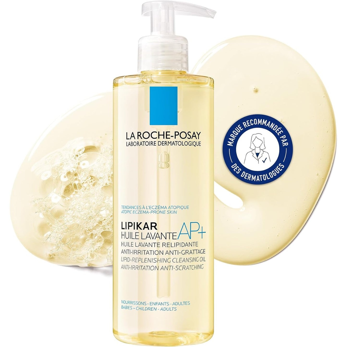 275458 - LA ROCHE-POSAY Vaj Pastrues Lipikar AP+, 400 ml, për lëkurë të ndjeshme, ultra-hidratues, formulë me Aqua Posae Filiformis, Gjalpë Shea, Niacinamidë