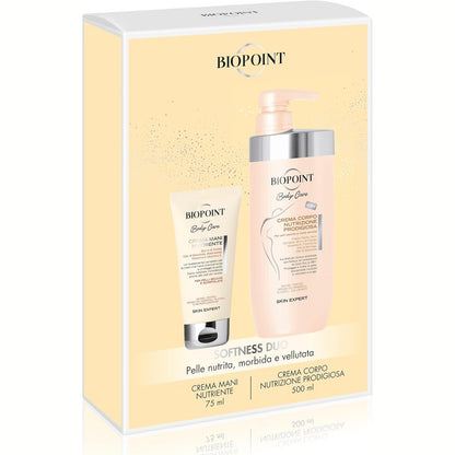 297271 - BIOPOINT Set Dhurate Prodigious, Krem Trupi 500ml dhe Krem Duarve 75ml, veprim mbrojtës për lëkurë të thatë dhe shumë të thatë