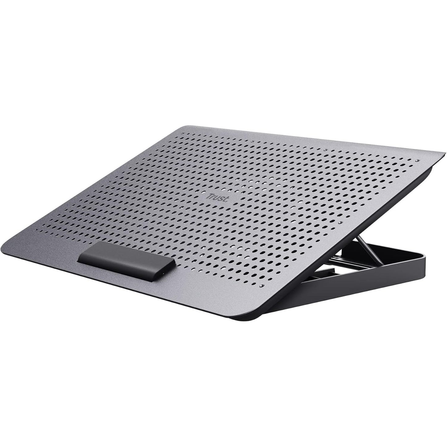 268461 - TRUST Mbështetëse për laptop Exto, 40.6 cm, jastëk ftohës, ngritës me ventilator USB, lartësi të rregullueshme, 8 nivele, materiale të ricikluara