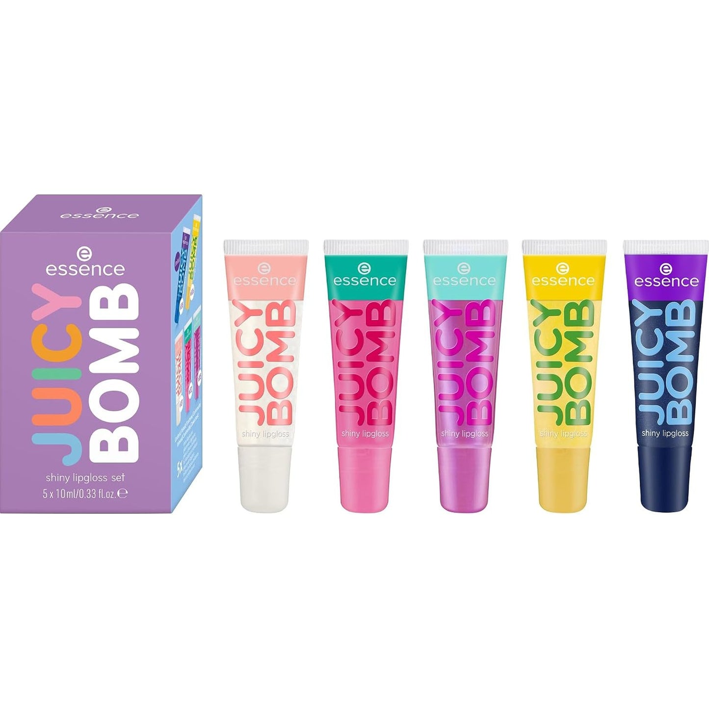 317732 - ESSENCE set shkëlqyes buzësh JUICY BOMB, kuti me shkëlqim, 1 copë