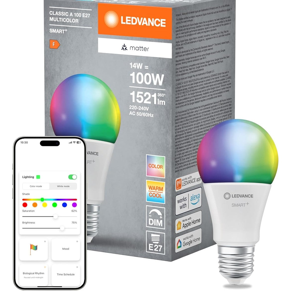 248347 - LEDVANCE SMART+ MATTER LED, 14W, 1521lm, E27, jetëgjatësi deri në 20,000 orë