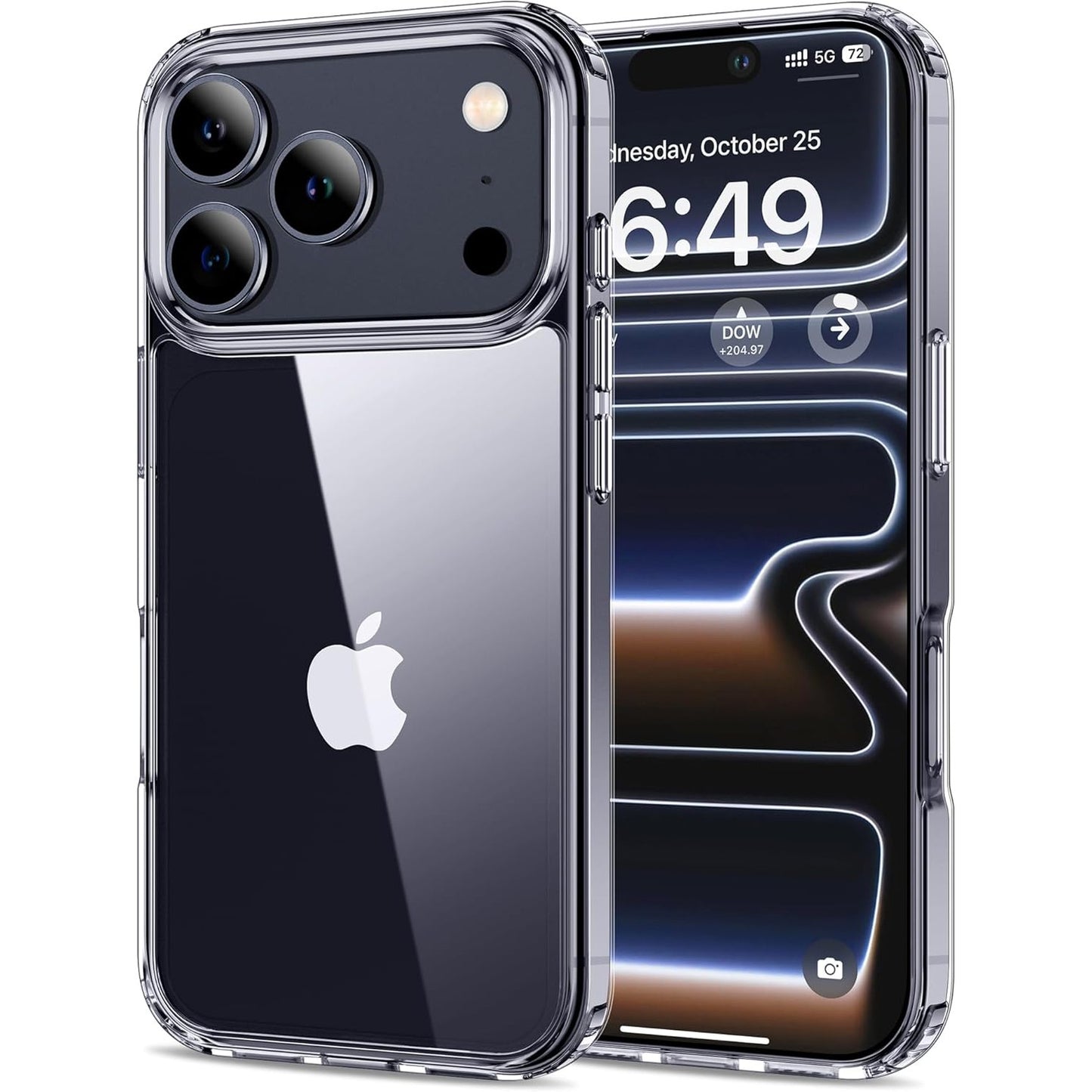320650 - HOOMIL Mbrojtëse për iPhone 17 Pro 6.3 inç, Mbrojtëse Telefoni Transparente Kundër Zverdhjes, Mbulesë Mbrojtëse Rezistent ndaj Goditjeve - Crystal Clear