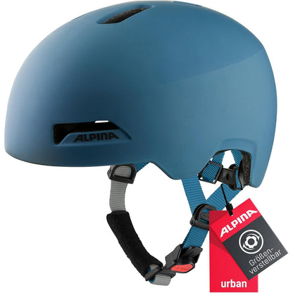 292447 - ALPINA Helmetë biçiklete HAARLEM urbane e fortë, individualisht e rregullueshme dhe e lehtë për të rritur, ngjyrë blu marine, 52-57 cm