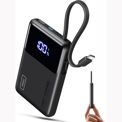 273569 - INIU Bankë energjie ultra e hollë 45W, 10000mAh me karikim të shpejtë, e përputhshme me aeroplanë, aksesor kampingu për iPhone 17 16 15 Pro, Samsung S25, Xiaomi, iPad