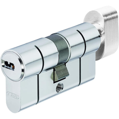 293038 - ABUS KD6PSN Z40/K40 mm Cilindër i zi i veshur me nikel me dorezë