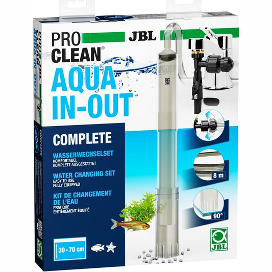 245217 - JBL PROCLEAN AQUA IN-OUT COMPLETE 6142100, Set ndërrimi uji për akuariume, pastrues zhavorri, tub uji, pompë mbushëse, lidhje rubineti