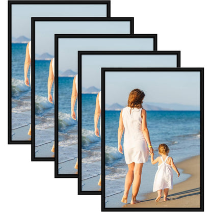 184330 - ALISHOMTLL - Set prej 5 Korniza të Zeza Plastike për Foto, Madhësi A3 (29.7 x 42 cm), për Foto të Shumëfishta