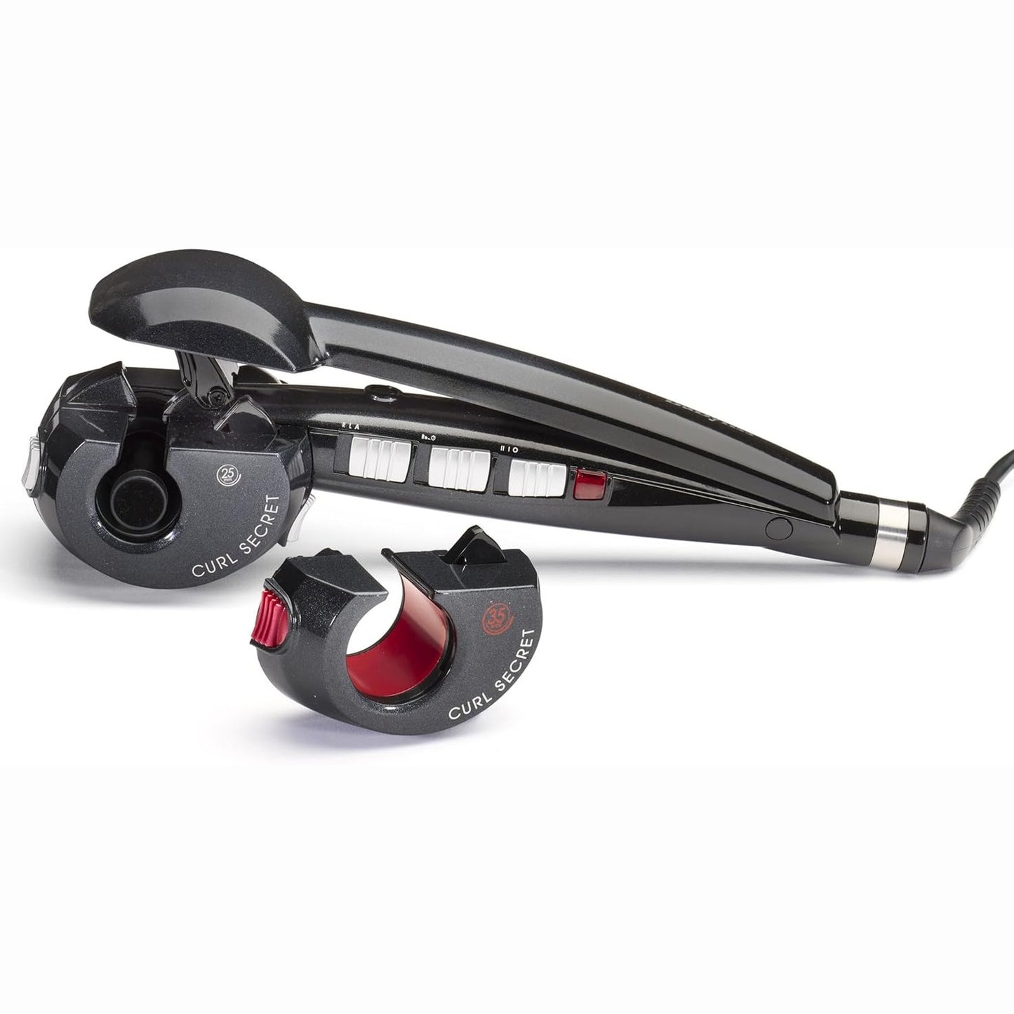 315266 - Hekur kaçurrelash automatik Curl Secret - Ionic 2, 2 aksesorë të ndërrueshëm, temperatura 190-230°C, i zi, diametër 25-35 mm, C1300E
