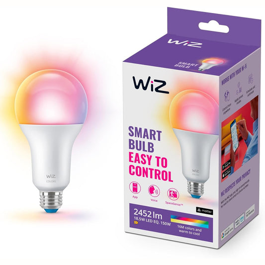 177876 - LLAMBË LED WIZ SMART, E27, Ekuivalenti i 150W, me Sensor Lëvizjeje, Lidhje Wi-Fi, Kontroll Me Zë, Pajisje me Alexa, Google Asistent dhe Apple HomeKit