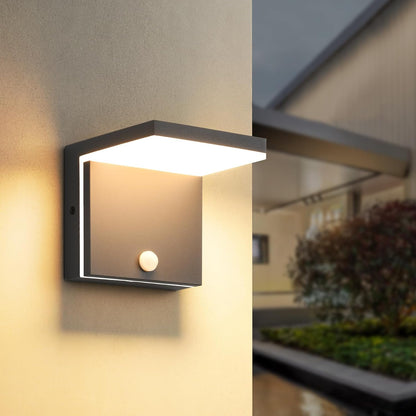 217520 - KUKAK Llambë Muri LED 12W për Brendësi/Jashtë me Sensor Lëvizjeje, IP65, Alumini, e Bardhë e Ngrohtë 3000K