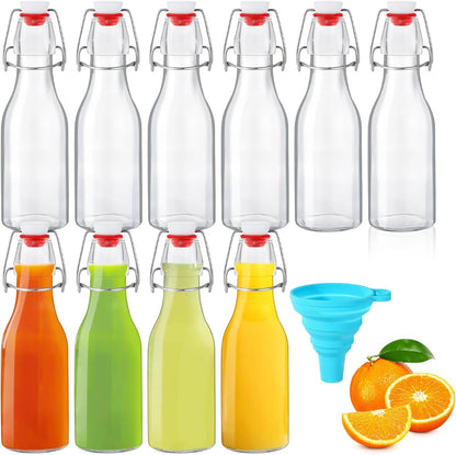 257110 - ZZXLOPEZ Set me 10 shishe qelqi, 250 ml, për pije alkoolike dhe mbushëse me tapë