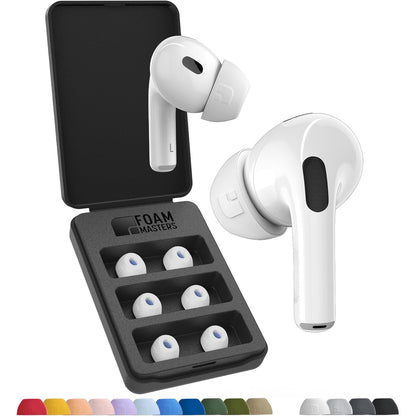 268169 - Maja veshësh Foam Masters – Memory Foam për AirPods Pro (gjenerata e parë dhe e dytë), 3 palë, Madhësi S/M/L, Të Bardha