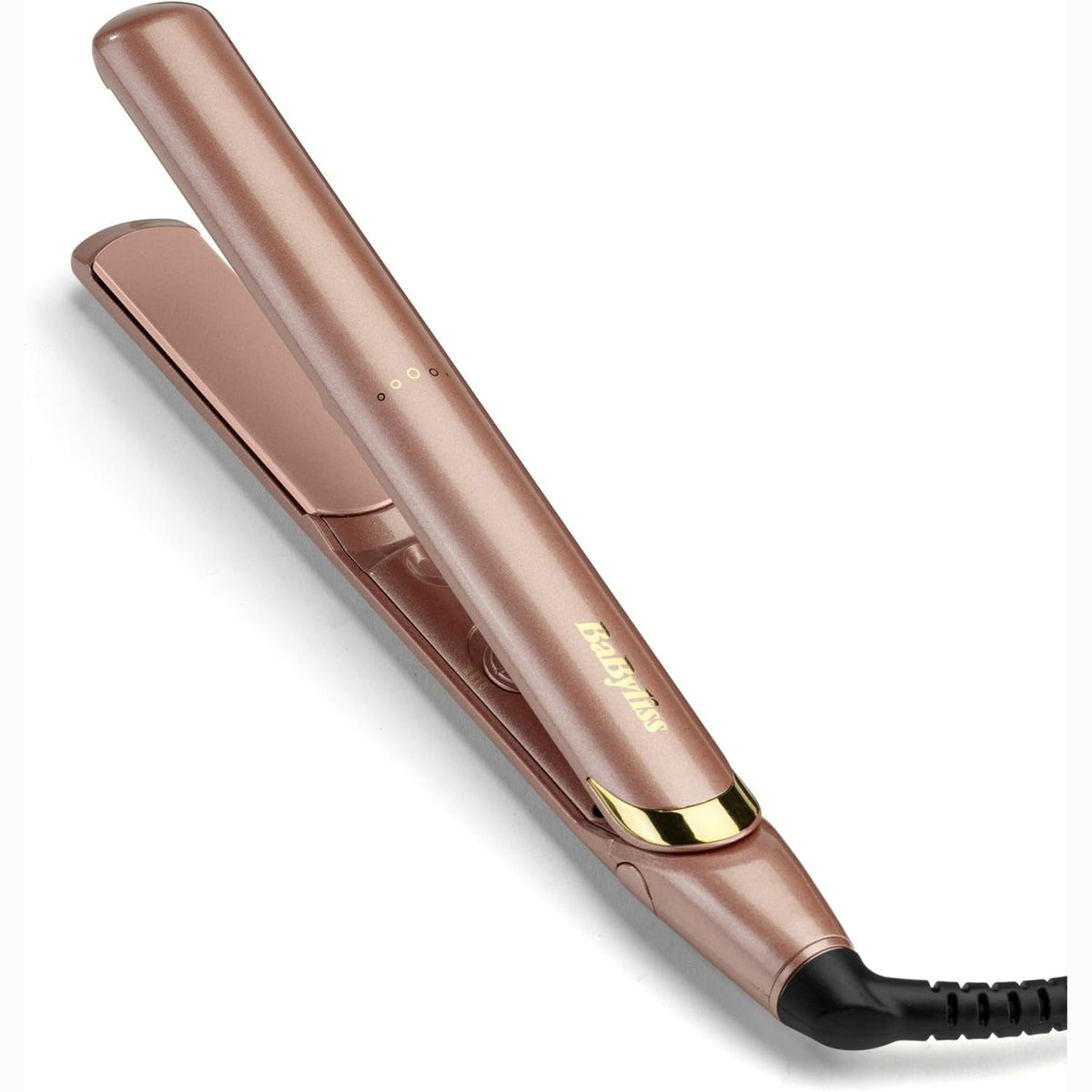 305742 - BABYLISS Pjatëzuese flokësh Rose Gold, Pllaka Qeramike, Ngrohje Ultra e Shpejtë 15 Sekonda, 3 Cilësime Temperature deri në 235°C, 2598PE