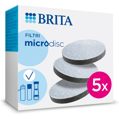 246607 - BRITA Pako me 5 Filtra Uji MicroDisc - Filtra zëvendësues për karafat dhe shishet e ujit BRITA