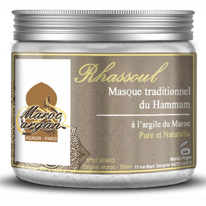 317765 - PLUHUR RHASSOUL - Argjilë Pastruese 100% Natyrale dhe Hipoalergjike - Maskë për Lëkurën dhe Flokët - 250g