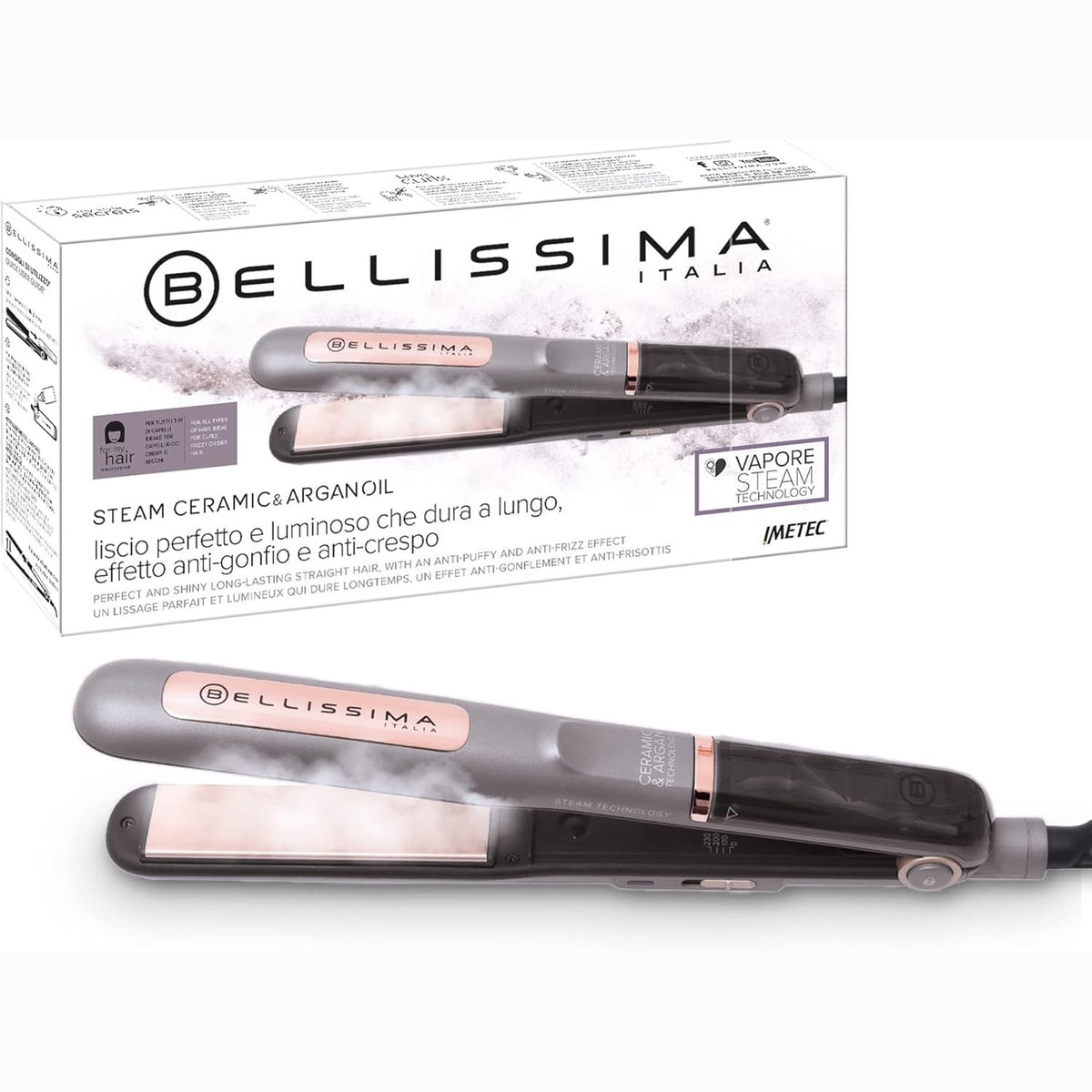311152 - BELLISSIMA Imetec Steam Ceramic & Argan Oil, Drejtues me Avull