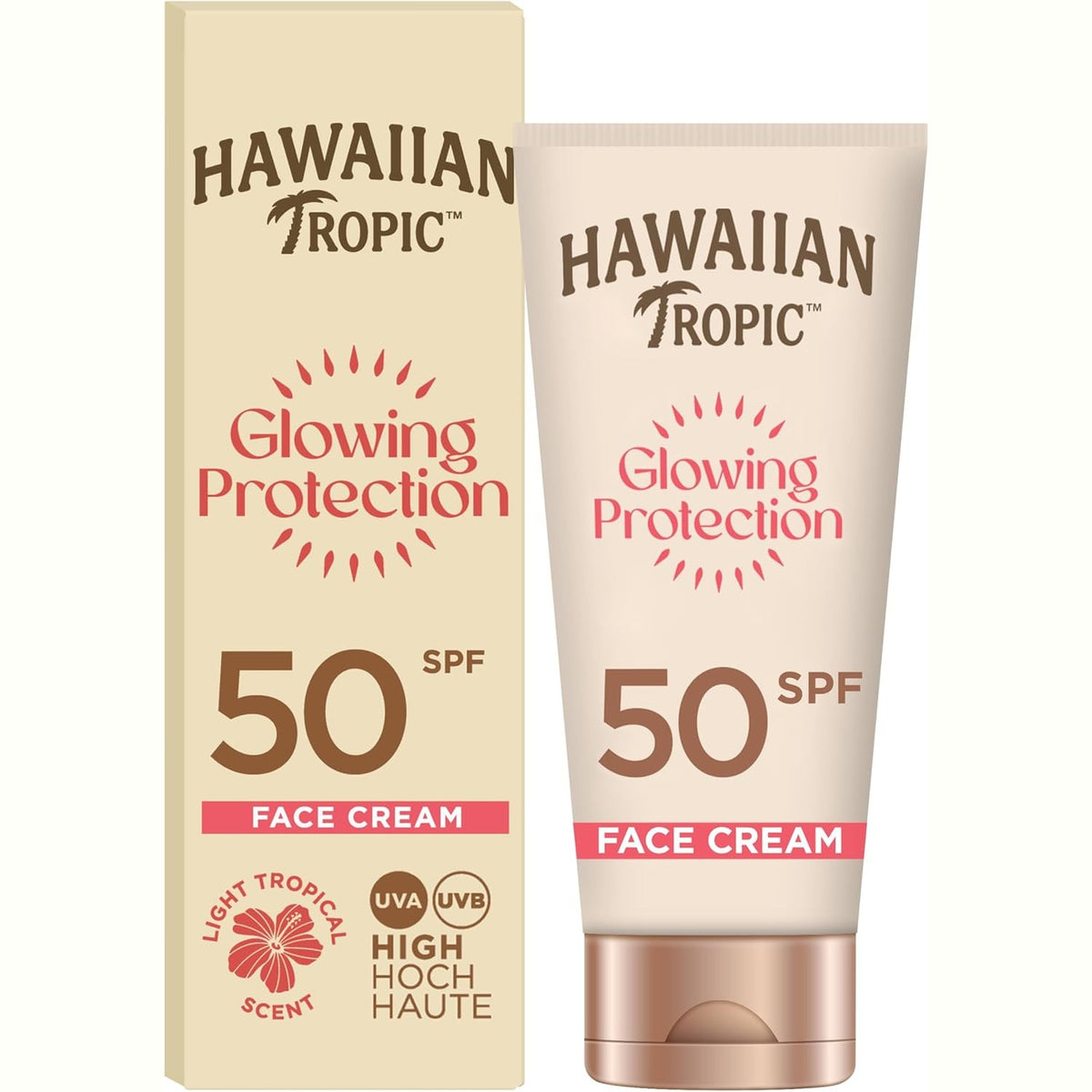 303849 - HAWAIIAN TROPIC Krem mbrojtës nga dielli Glowing - SPF 50, 50 ml