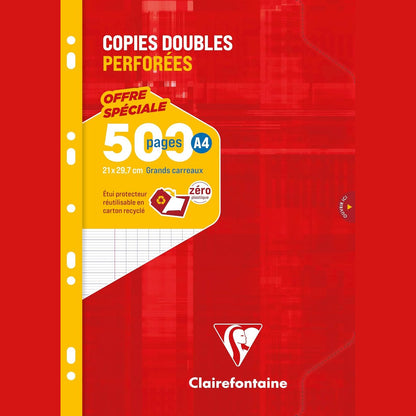 295422 - CLAIREFONTAINE 14791C Kuti me letër fotokopjimi A4 21x29.7 cm - 500 faqe - 90 g Letër e bardhë - Kuti e ripërdorshme