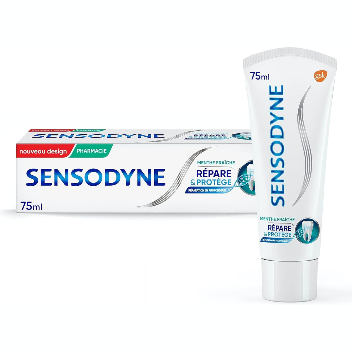 297740 - SENSODYNE PASTË DHËMBËSH 75 ML, për riparim dhe mbrojtje, me Novamin, mente e freskët