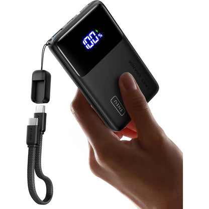 273523 - INIU Bateri e jashtme, mini bankë energjie me karikim të shpejtë 10000mAh 45W me kabllo USB-C të shkëputshme, e lejuar për në aeroplan, bateri portative për iPhone 17 16 Samsung S25 Xiaomi iPad etj.