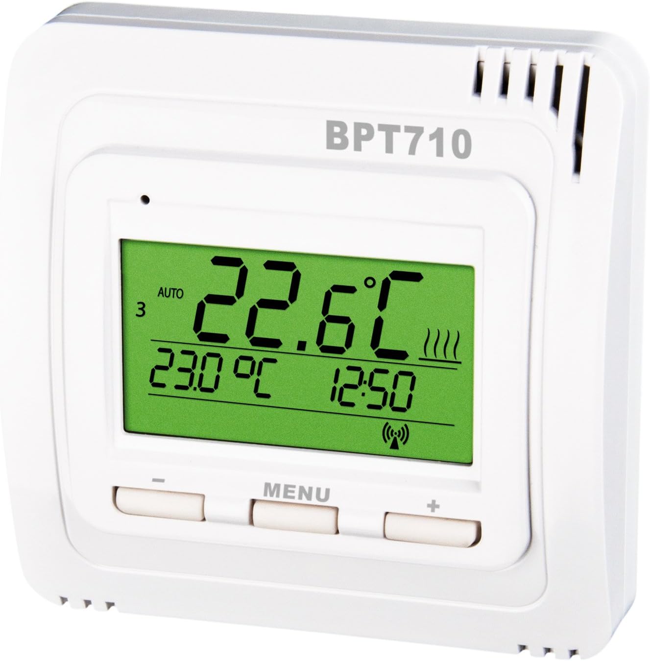 167533 - ELEKTROBOCK UTQ BPT710 - Transmetues i Termostatit Modern pa Tel, i Bardhë, RF, Protokolli i Radios së Pronësuar