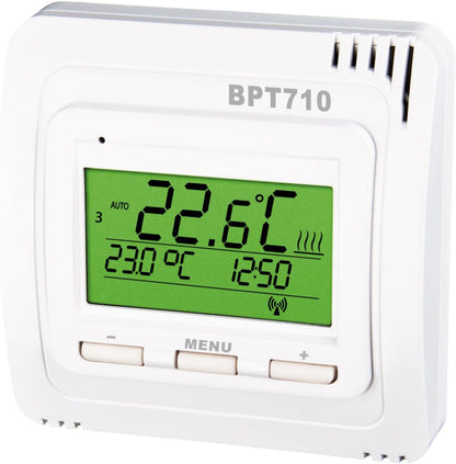 167533 - ELEKTROBOCK UTQ BPT710 - Transmetues i Termostatit Modern pa Tel, i Bardhë, RF, Protokolli i Radios së Pronësuar