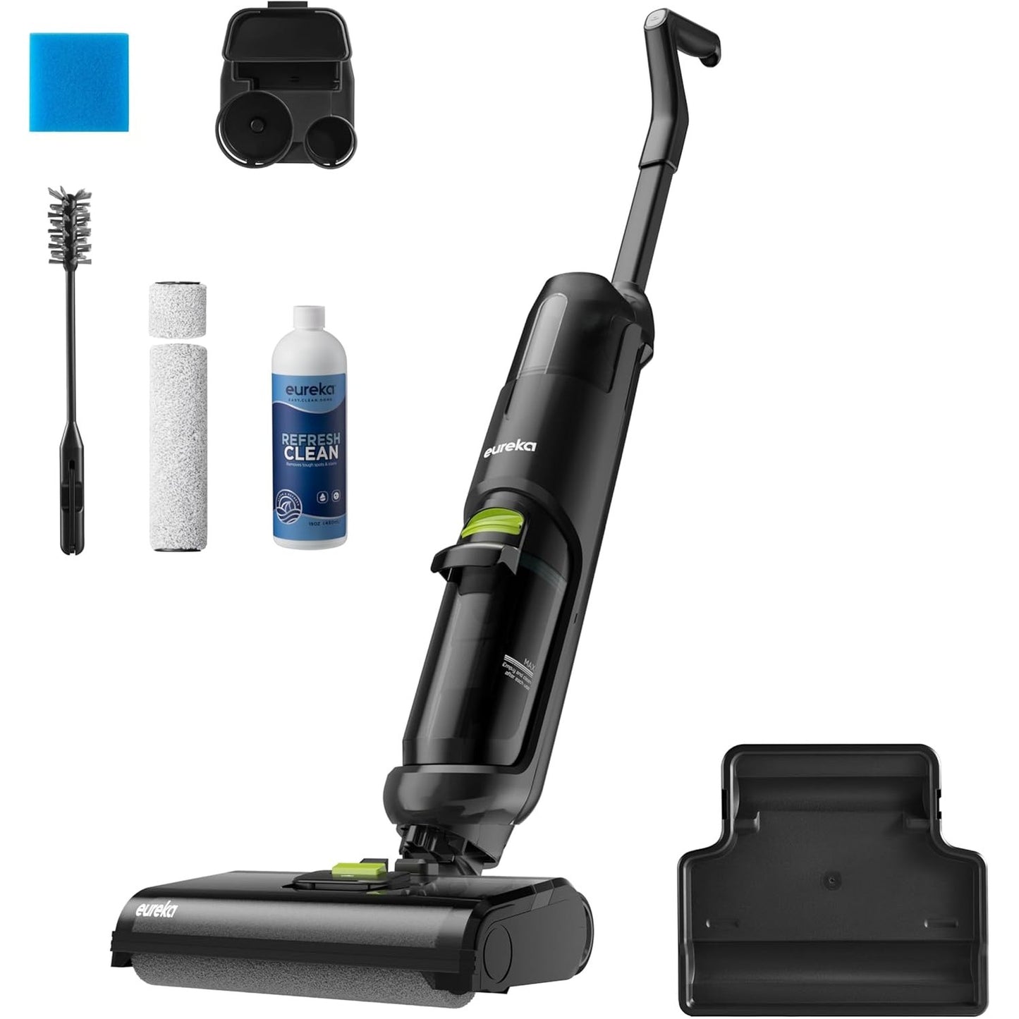 144223 - EUREKA NEW400, Fshesë Dyshemeje dhe Mop me Korrent, Furçë Vetëpastruese, Fshesë Elektrike e Lehtë dhe pa Tel, Përshtatëse për Dysheme me Pllaka dhe Drurë