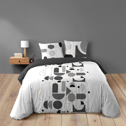 221846 - DOUCEUR D'INTÉRIEUR Komplet shtrati me 3 pjesë (240 x 220 cm) Chilipop i zi, 100% pambuk