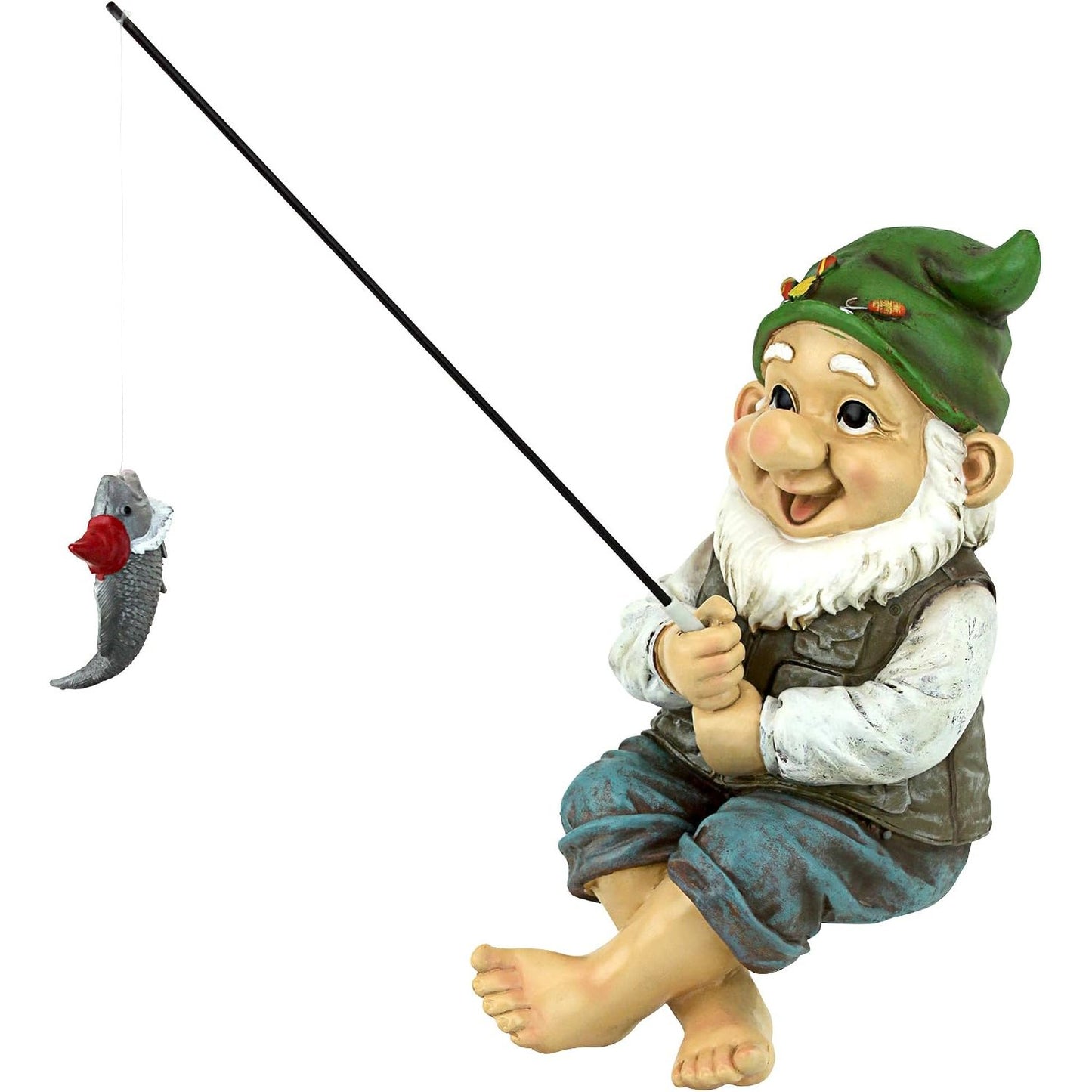 288757 - Statuja e xhuxhit të kopshtit - Ziggy, kujdestari i xhuxhit peshkatar, statuja qesharake të xhuxhit të lëndinës