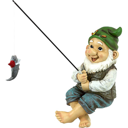 288757 - Statuja e xhuxhit të kopshtit - Ziggy, kujdestari i xhuxhit peshkatar, statuja qesharake të xhuxhit të lëndinës