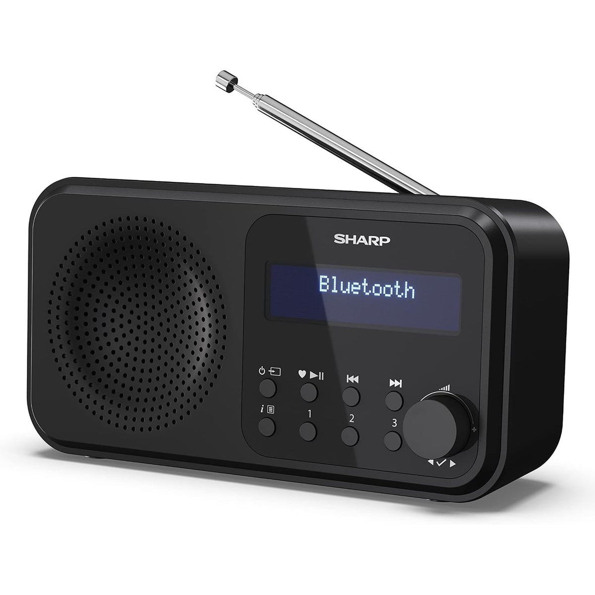299488 - SHARP DR-P420(BK) Radio Dixhitale Portative Tokio, Bluetooth 5.0, DAB+/FM, kompakte, me energji USB/bateri, alarm i dyfishtë, 40 stacione të paracaktuara