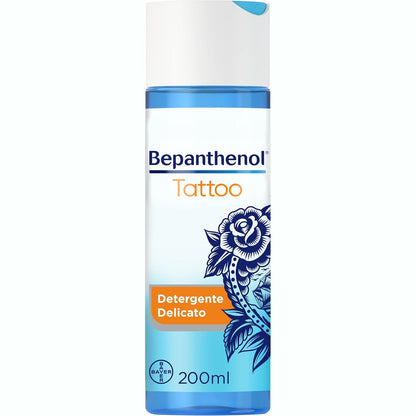 272408 - BEPANTHENOL PASTRUES I BUTË TATTOO ME PANTHENOL PËR RIGJALLËRIMIN E KUJDESIT PAS TATUAJVE, IDEAL PËR PASTRIM DHE MBROJTJE TATUAJESH, RINGJALL NGJYRAT, XHEL PA SAPUN 200 ML