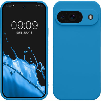 320717 - KWMOBILE Mbrojtëse për Google Pixel 9 - Mbrojtëse prej silikoni të butë - Mbulesë mbrojtëse - Reef blu