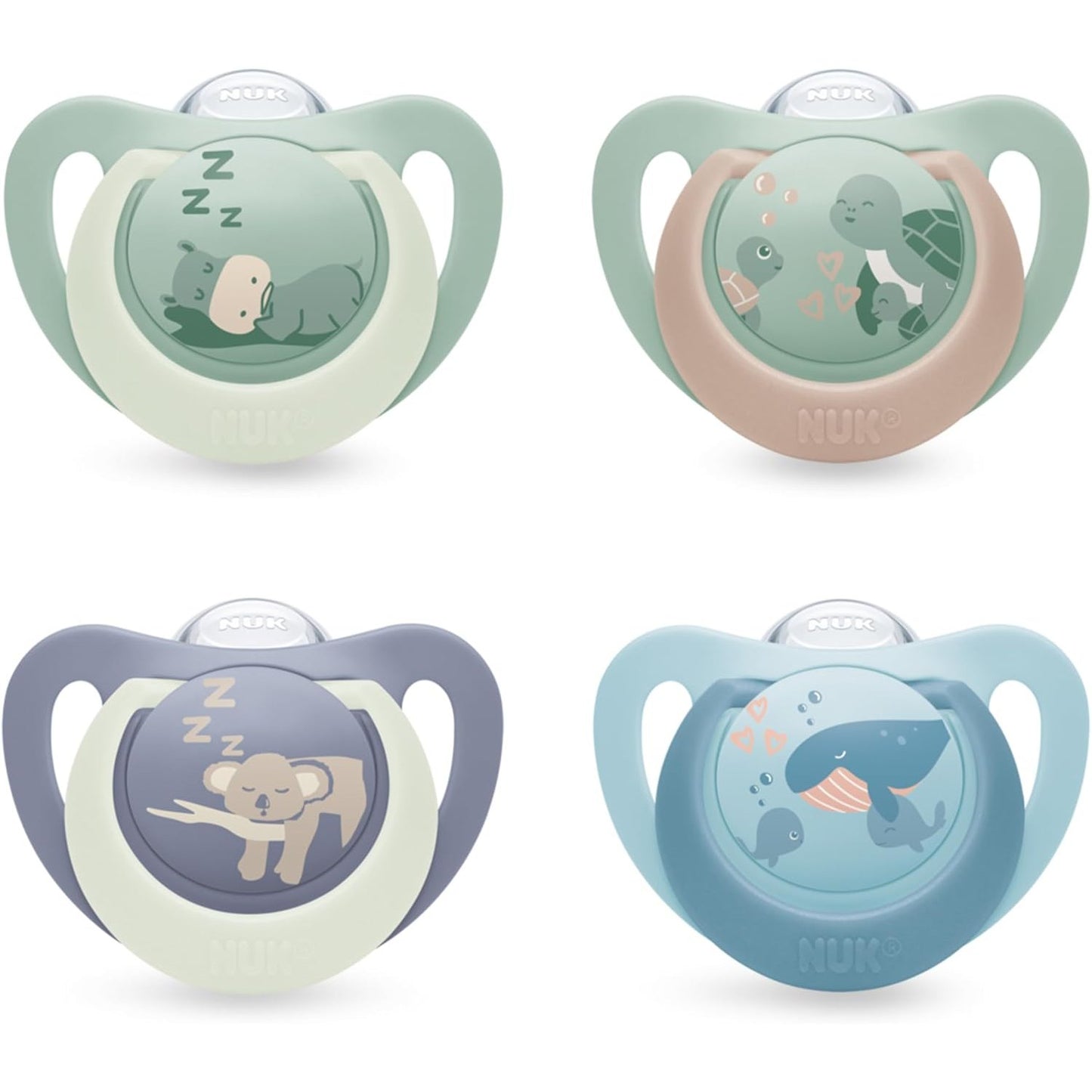 275686 - NUK Biberon për bebe First Choice, 18-36 muaj, 4 copë, ortodontik, që shkëlqen në errësirë